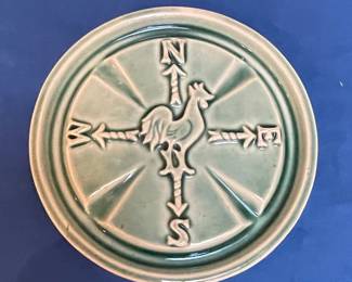 McCoy Pottery Compass Rooster Wall Plaque