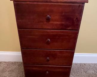 Vintage Four-Drawer Solid Wood Chest