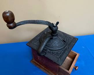Vintage Cast Iron and Wood Coffee Mill - Imperial Arcade Mfg. Co.