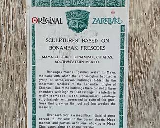 Zarebski Maya Bonampak Relief Sculpture