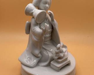 Vintage Japanese Porcelain Geisha Music Box