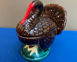 Vintage Ceramic Turkey Tureen with Ladle
