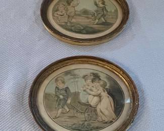Pair of 18th Century Stipple Engravings after William Hamilton