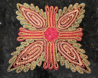 Vintage Raffia Woven Trivet