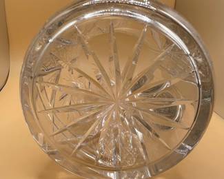 American Brilliant Period Cut Glass Pitcher with Pinwheel and Hobstar Patterns