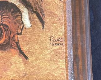 Richard Hinger "Screech" Owl Print on Particle Board