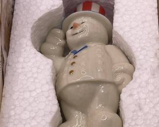 Lenox July Patriot Snowman Figurine from the Twelve Months of Snowmen Collection