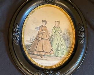 Le Moniteur de la Mode Fashion Print in Oval Frame