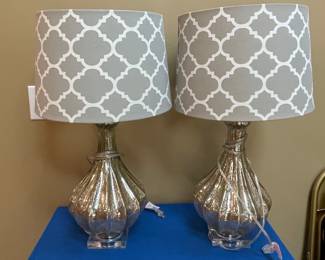 Pair of Mercury Glass Table Lamps