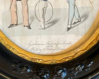1829 Regency Era Fashion Print, 'Gentlemen's Fashions for August'