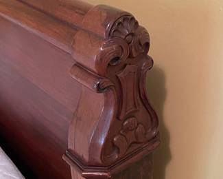 Empire Style Mahogany Sleigh Bed