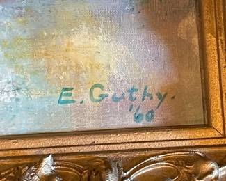 E. Guthy Still Life Painting, 1960