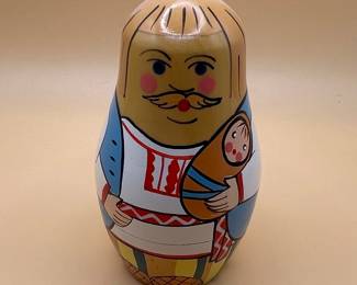 Vintage Soviet Matryoshka Nesting Doll
