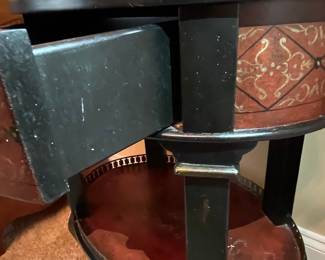 Maitland Smith Style Oval Accent Table with Gallery Rail