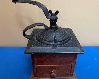 Vintage Cast Iron and Wood Coffee Mill - Imperial Arcade Mfg. Co.