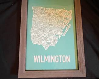 Wilmington, North Carolina Typographic Map Art