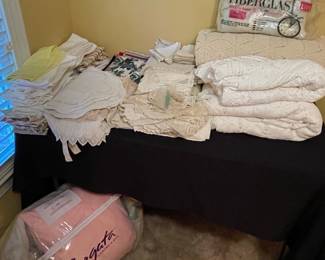 Collection of Vintage Linens and Textiles