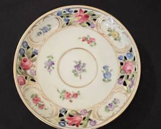 Carl Thieme Potschappel Dresden Porcelain Demitasse Set