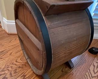 Antique White Cedar Butter Churn