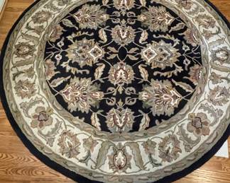 Dalyn Rug Company Traditional Floral Medallion Round Wool Area Rug