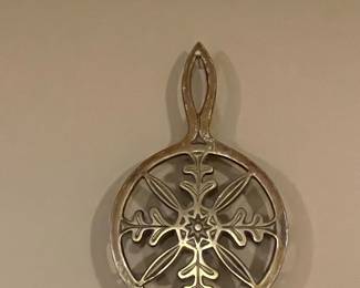 Vintage Wilton Brass Snowflake Trivet