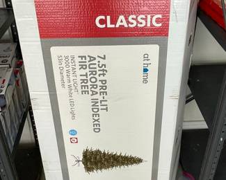 At Home 7.5ft Pre-Lit Aurora Indexed Fir Tree