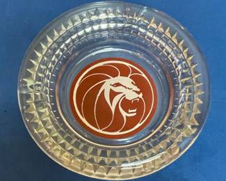 MGM Grand Hotel & Casino Las Vegas Promotional Glass Ashtray