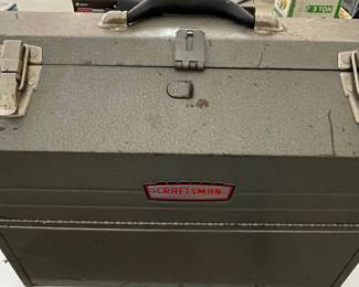Vintage Craftsman "Crown Logo" Cantilever Steel Toolbox