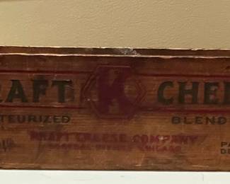 Vintage Kraft American Cheese Wooden Crate