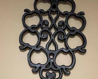 Vintage Cast Iron Apple Trivet
