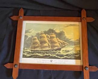 Currier & Ives "Clipper Ship Dreadnought Off Tuskar Light" Lithograph