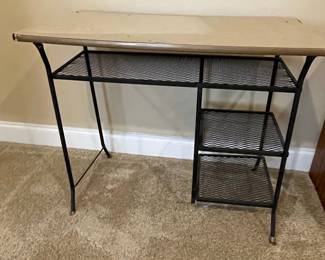 Mid-Century Modern Metal Mesh Desk
