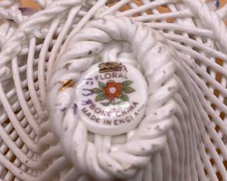 Crown Staffordshire Floral Basket
