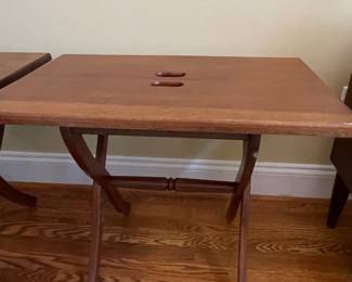 Vintage Butler Tray Table with Folding Stand