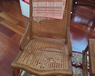 Pair of cane seat rockers