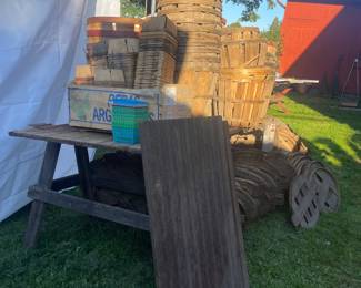 So much orchard stuff… baskets galore!!