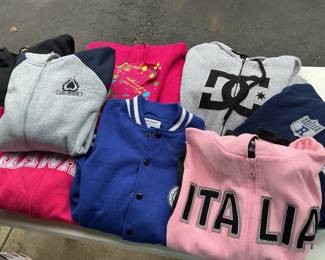 Variety of sweatshirts