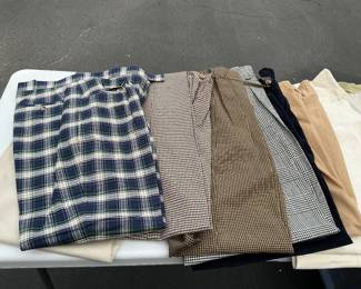 Variety of slacks and pants…over 600 to choose from. Tommy Hilfinger, guess, Levi, lots of brand names