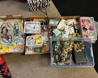 Large variety of costume jewelry and some Sterling pieces marked 925