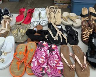 More flip flops and Keds shoes