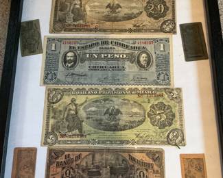Vintage foreign paper money