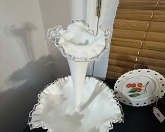 Large milk glass perigee