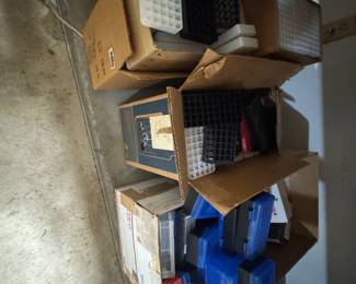 Empty trays and boxes