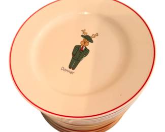 Rainbow Mountain reindeer dessert plates