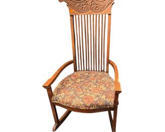 Oak pressed back  Rocking  chair
