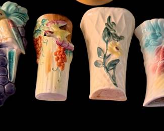 Several wall pockets