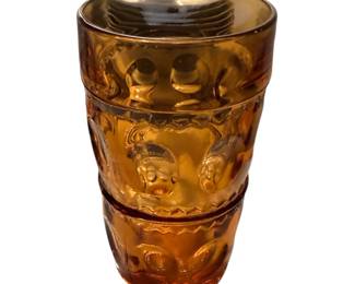 Indiana Glass King’s Crown thumbprint tumblers from the 70s