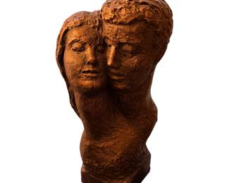 Vintage 1960s Austin Productions Man and Woman Lovers Sculpture 11”