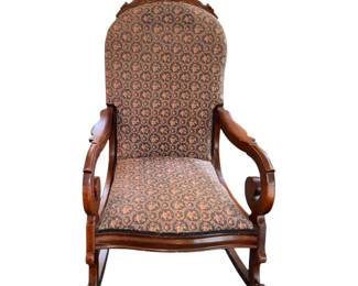 Vintage Upholstered Rocking Chair