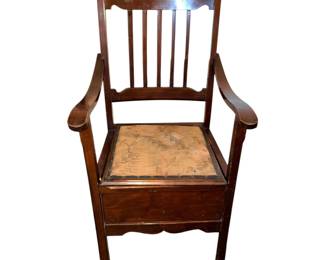 Antique 18th Century Oak Commode Armchair | Antique Chair | Armchair | Antiques | Commode 